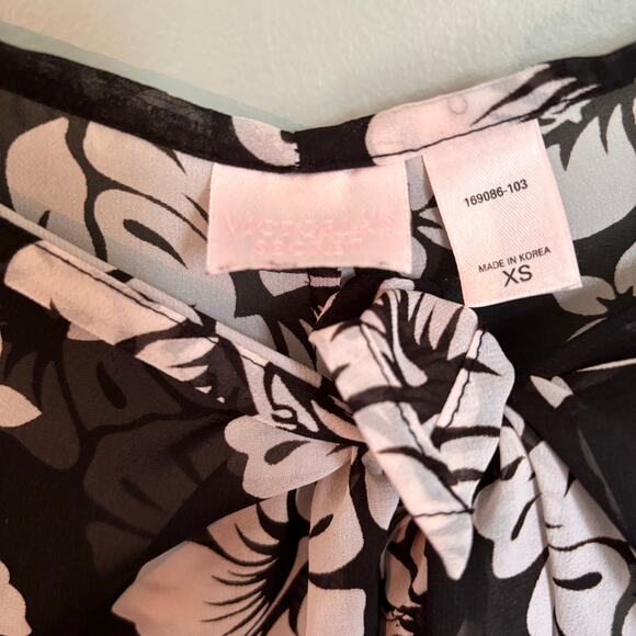 Victoria's Secret Sheer Swim Cover Up Tie Front Tropical Pants - Picture 4 of 6